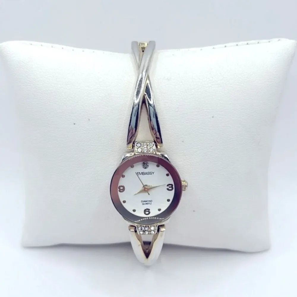Working! Ladies Vintage Embassy Dainty Twist Band Watch